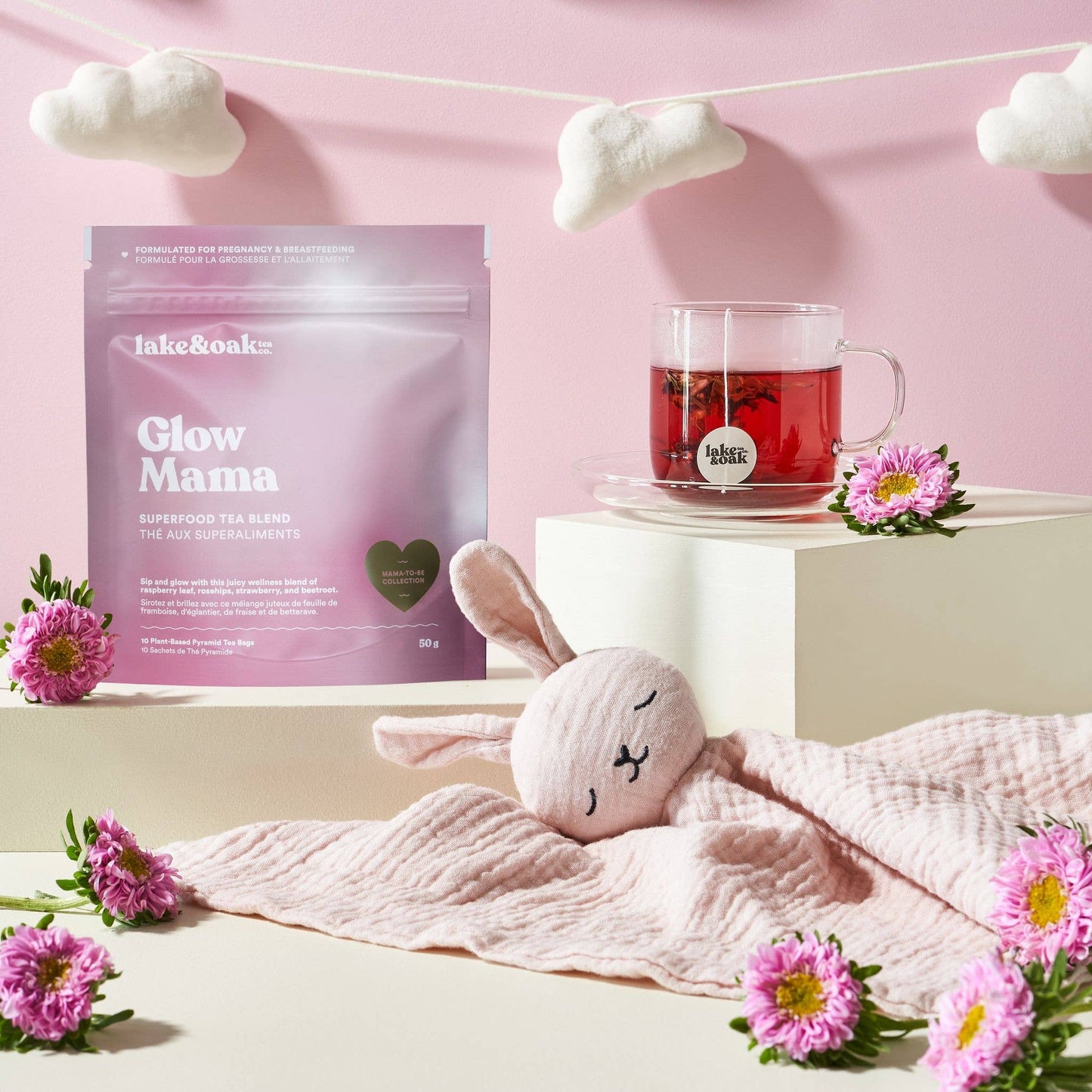Lake & Oak Tea Co. - Glow Mama - Plant-Based Pyramid Tea Bags