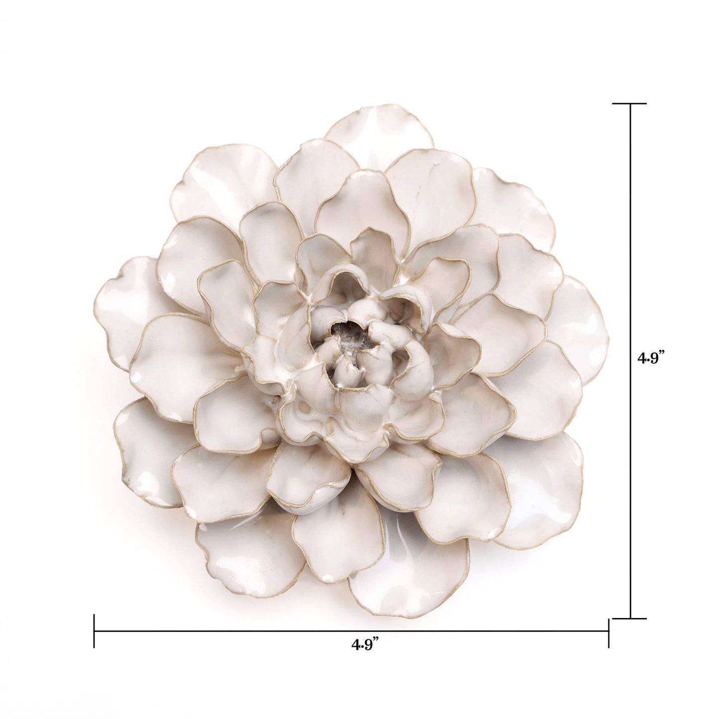 Coastal Ceramic Flowers: Ivory Rose