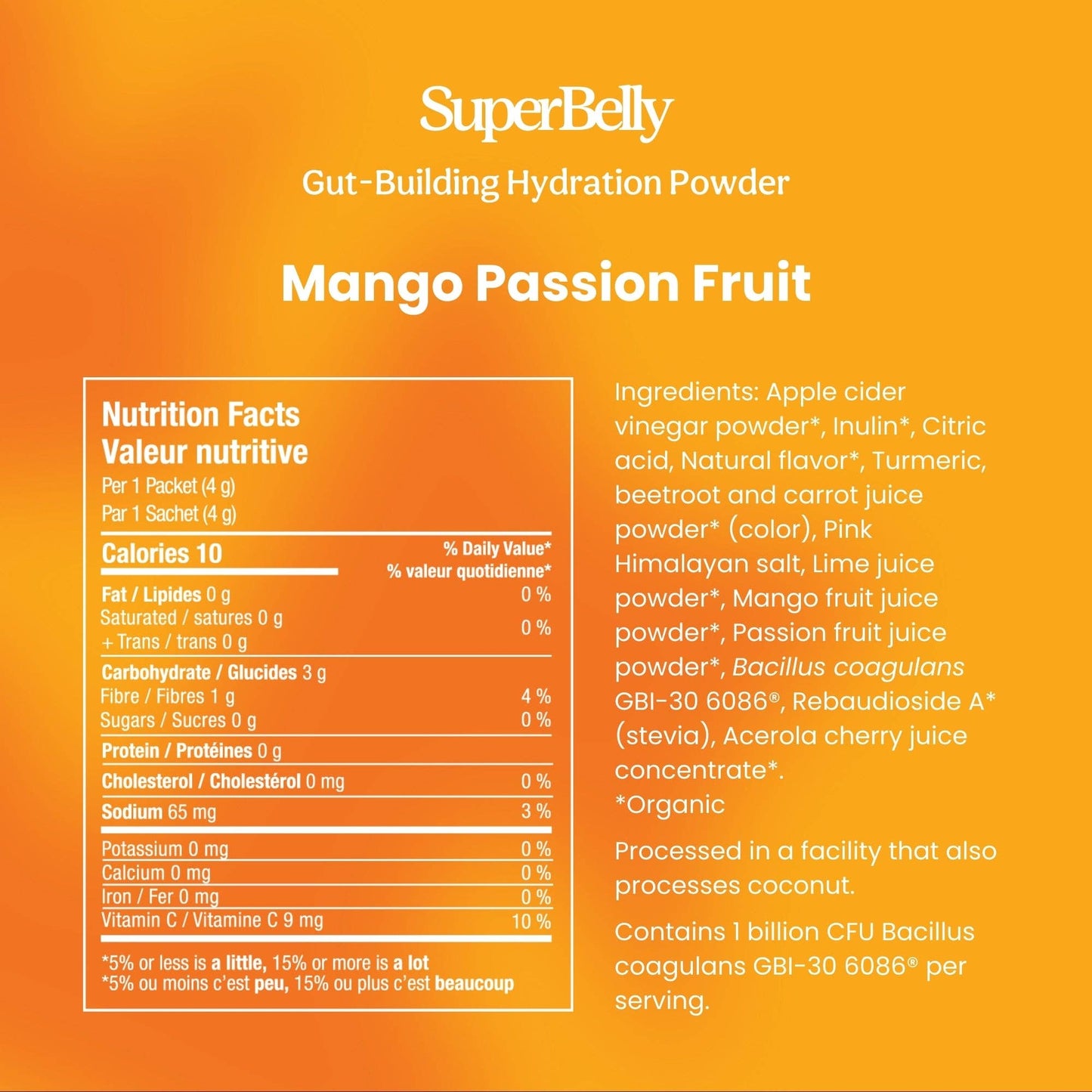 SuperBelly - Hydration & Gut Mix - Mango Passionfruit