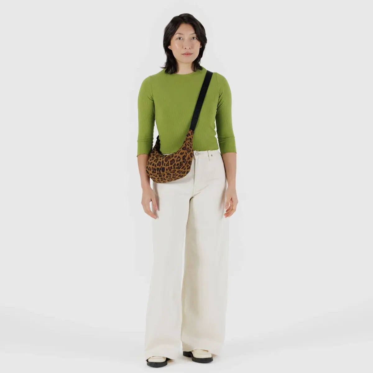 Baggu - Small Nylon Crescent Bag - Leopard