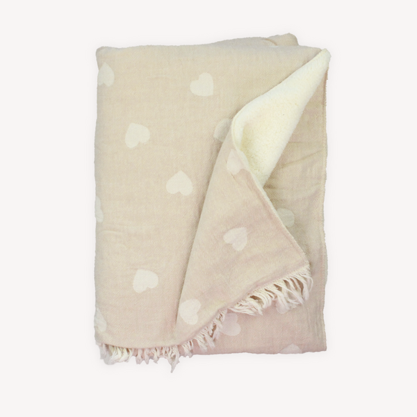 Pokoloko - Have A Heart Fleece Lined Throw