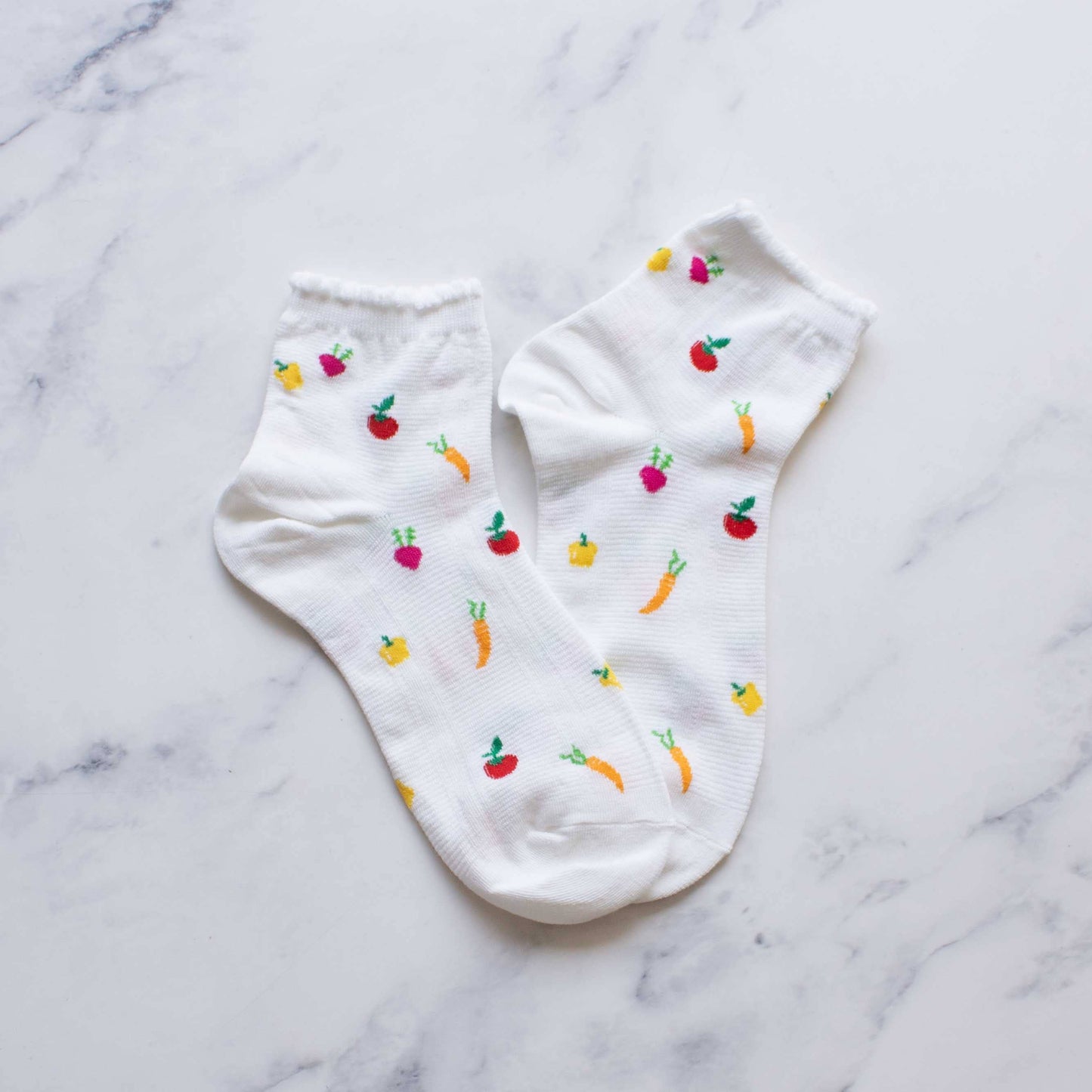 Socks - Vegetables Ankle - Ivory