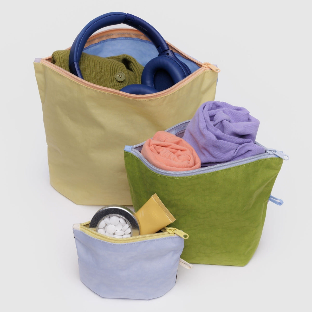 Baggu - Go Pouch Set - Pastel Colorblock