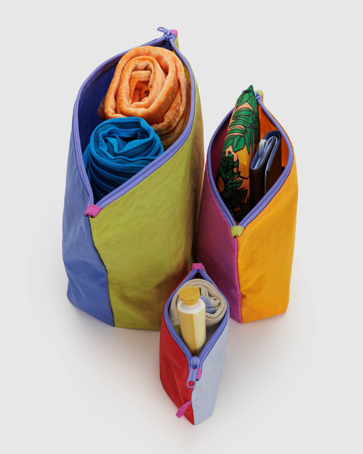 Baggu - Go Pouch Set - Vacation Colorblock