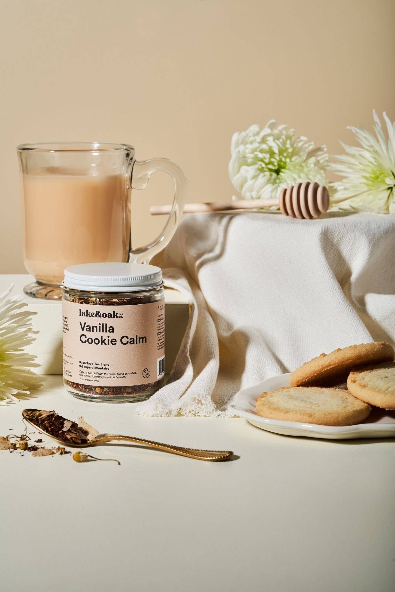 Lake & Oak Tea Co. - Vanilla Cookie Calm - Superfood Tea Blend