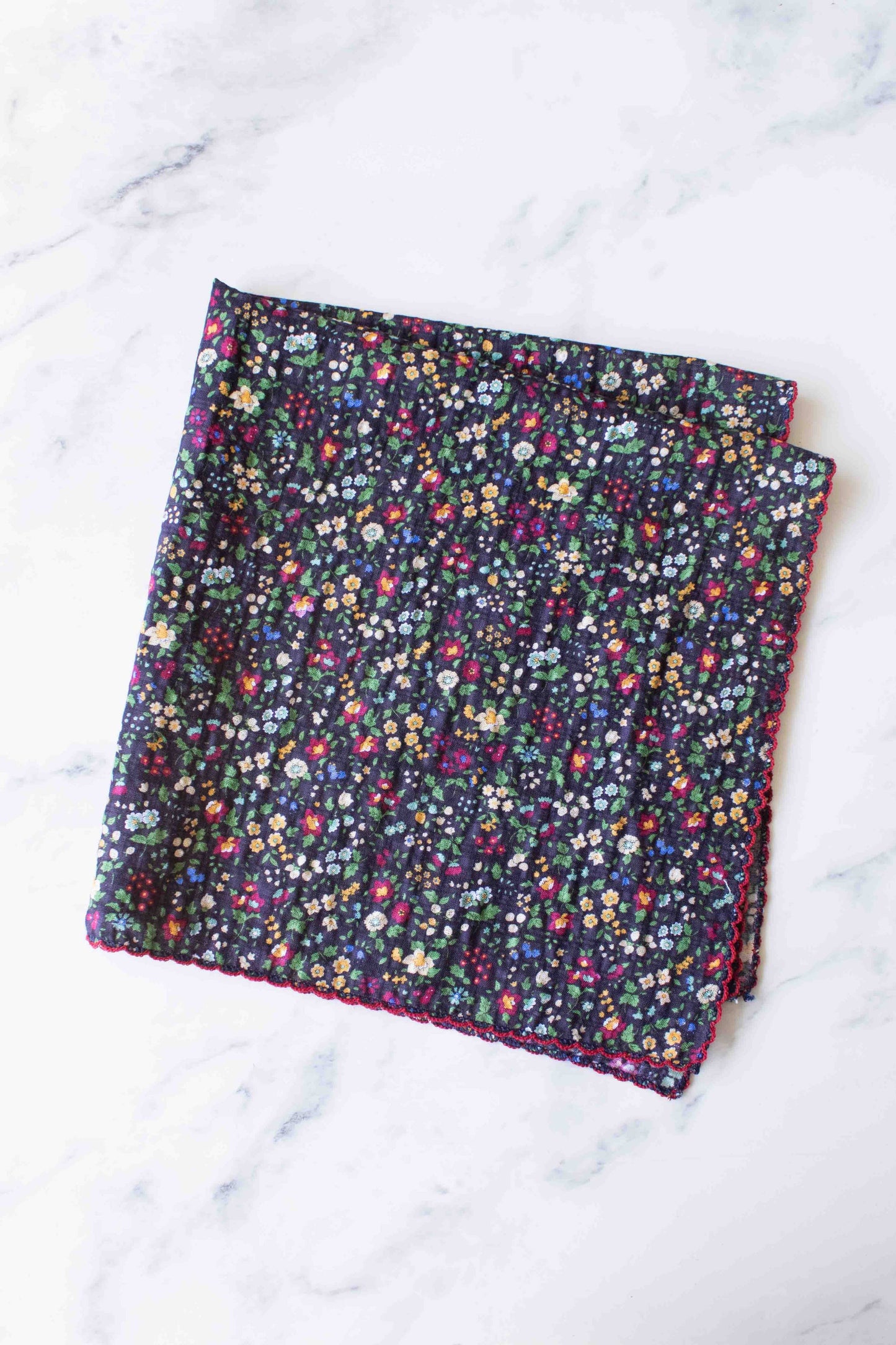 Scarf - MoMo Flower Cotton - Black