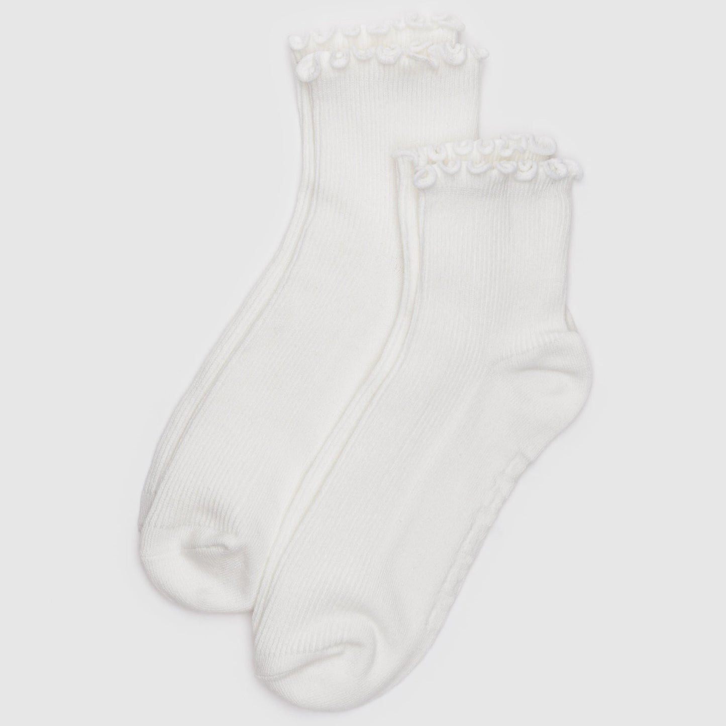 Baggu - Lettuce Edge Sock Set - White
