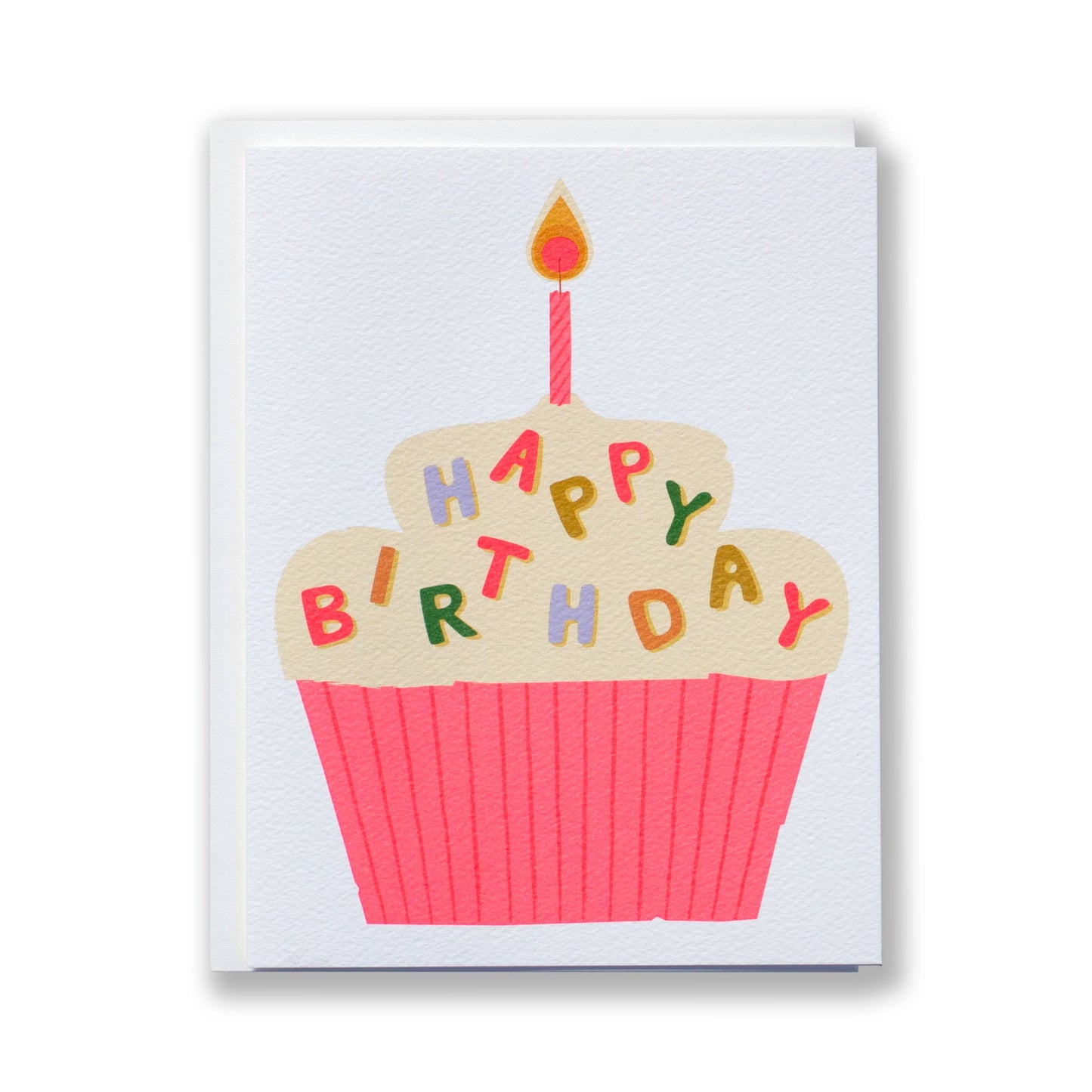 Happy Birthday Cupcake Sprinkles Note Card
