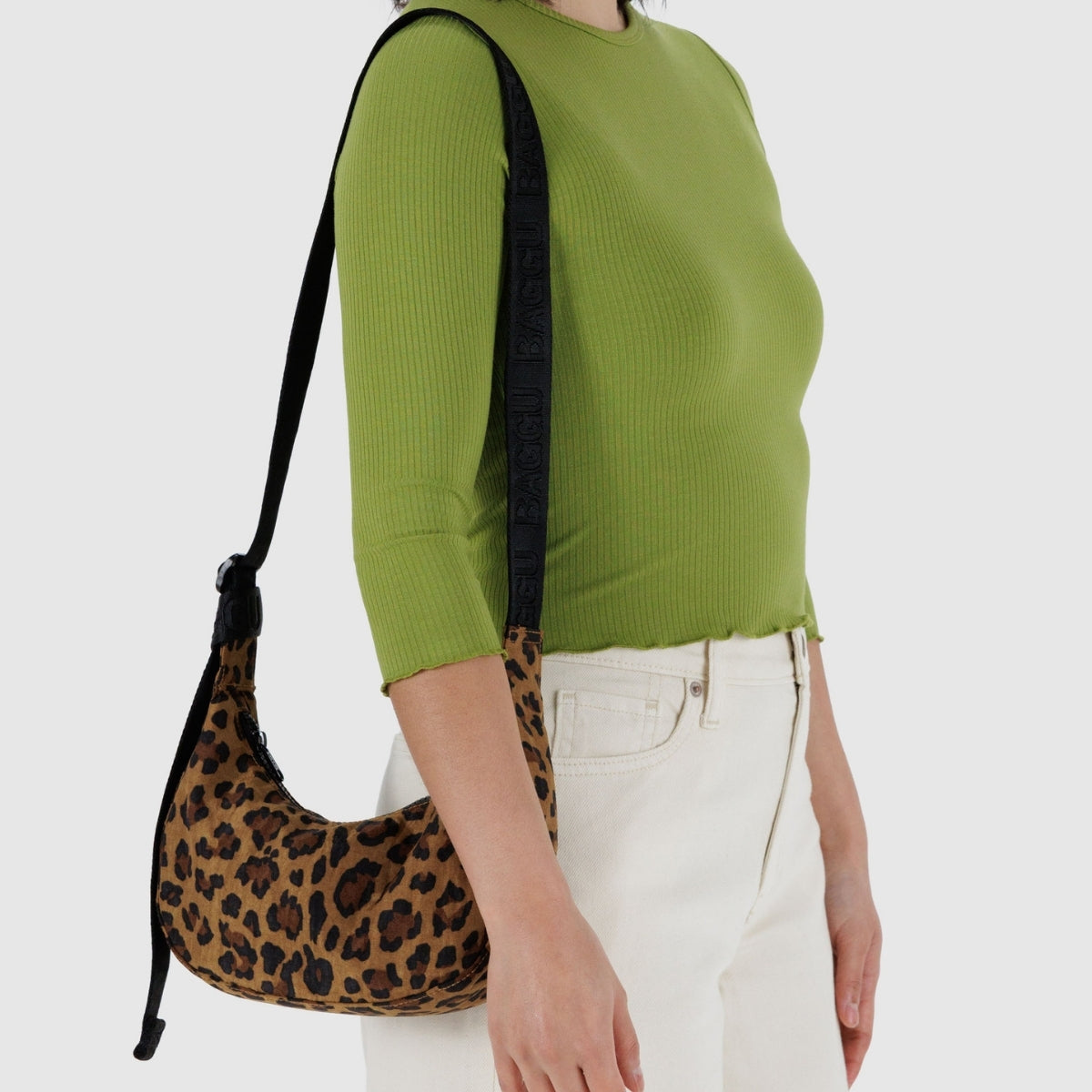 Baggu - Small Nylon Crescent Bag - Leopard