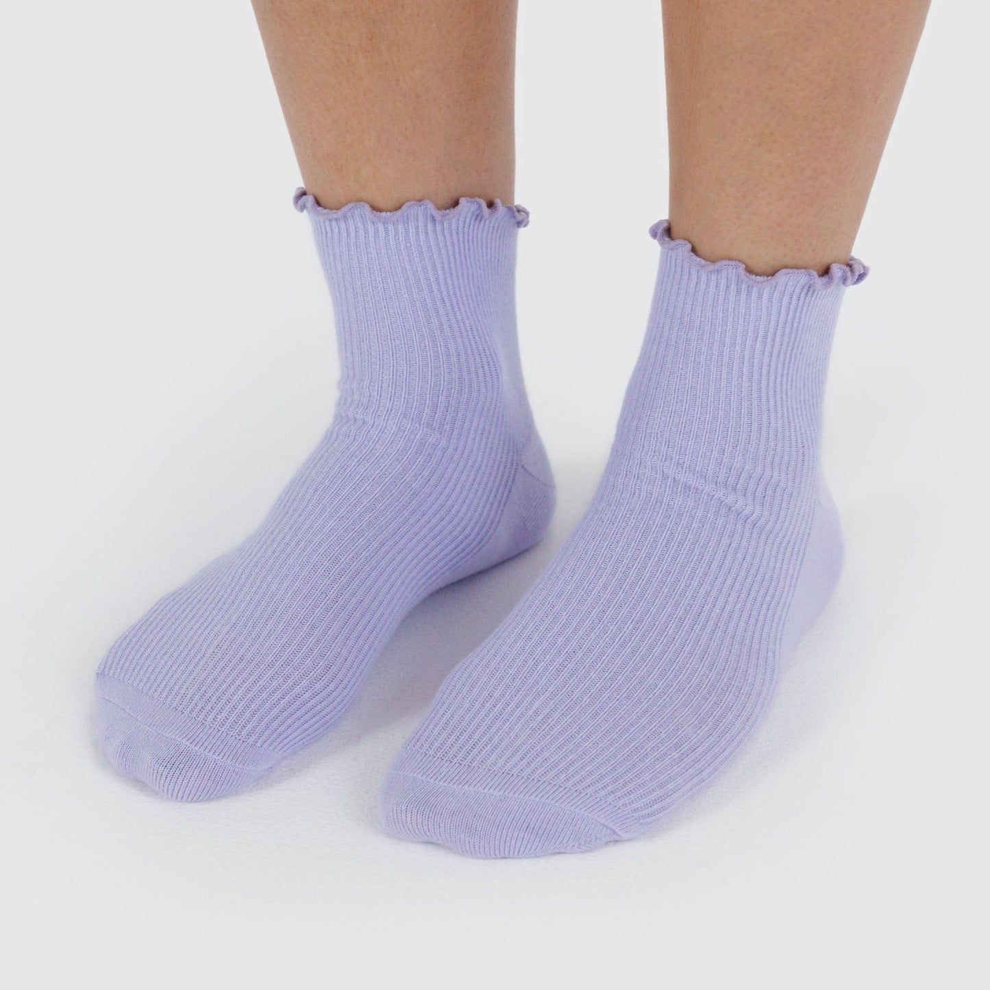 Baggu - LETTUCE EDGE SOCK SET - LAVENDER & RED