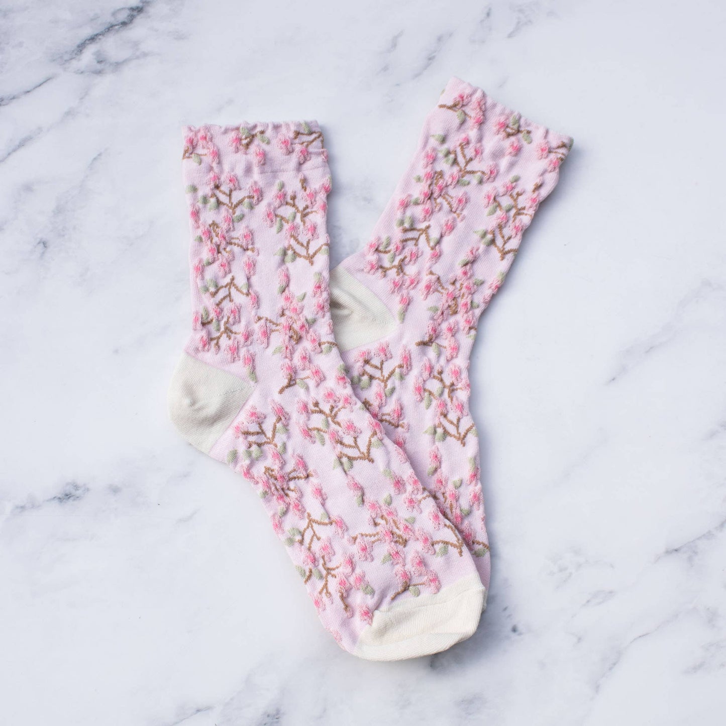 Socks - Spring Blossoms - Pink