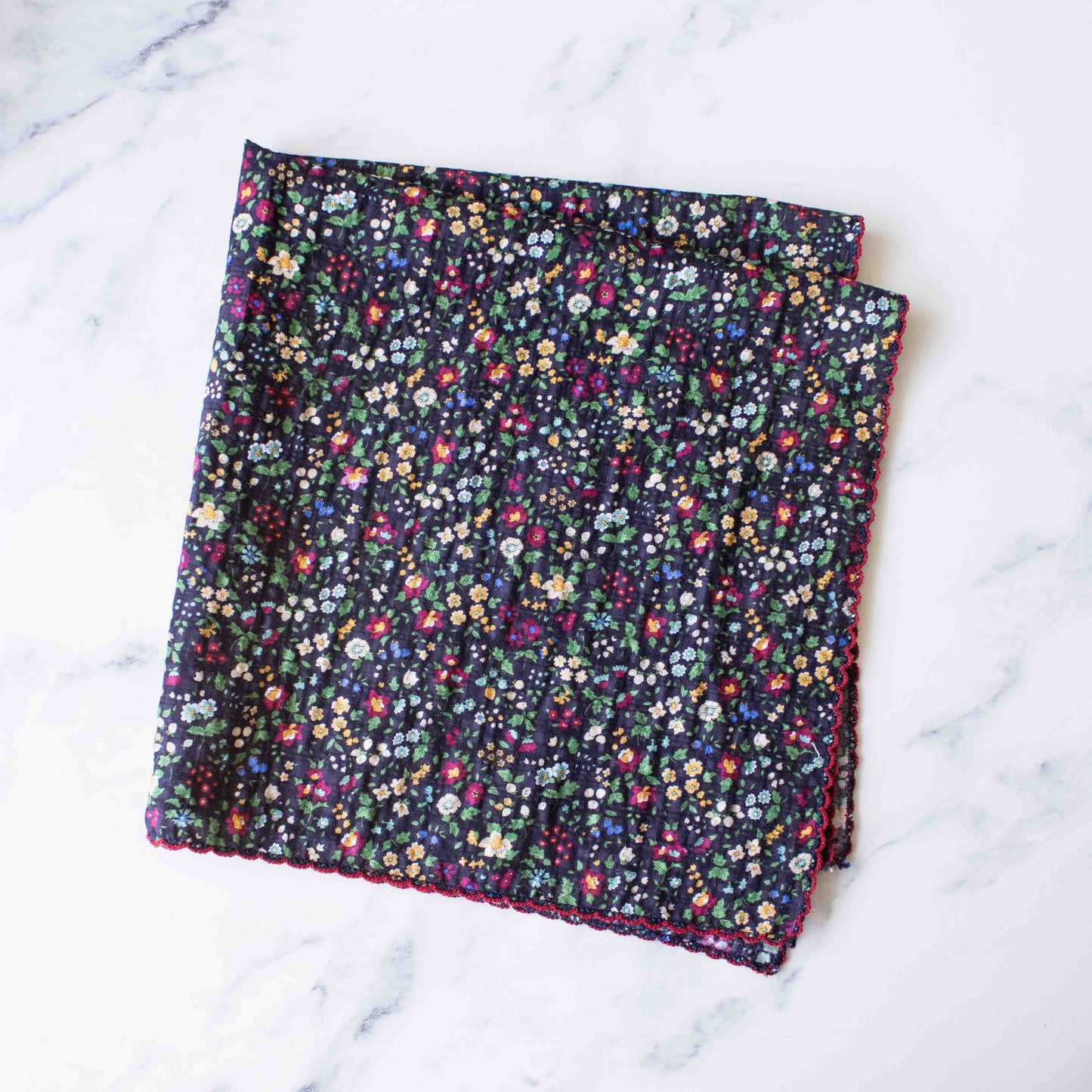 Scarf - MoMo Flower Cotton - Black