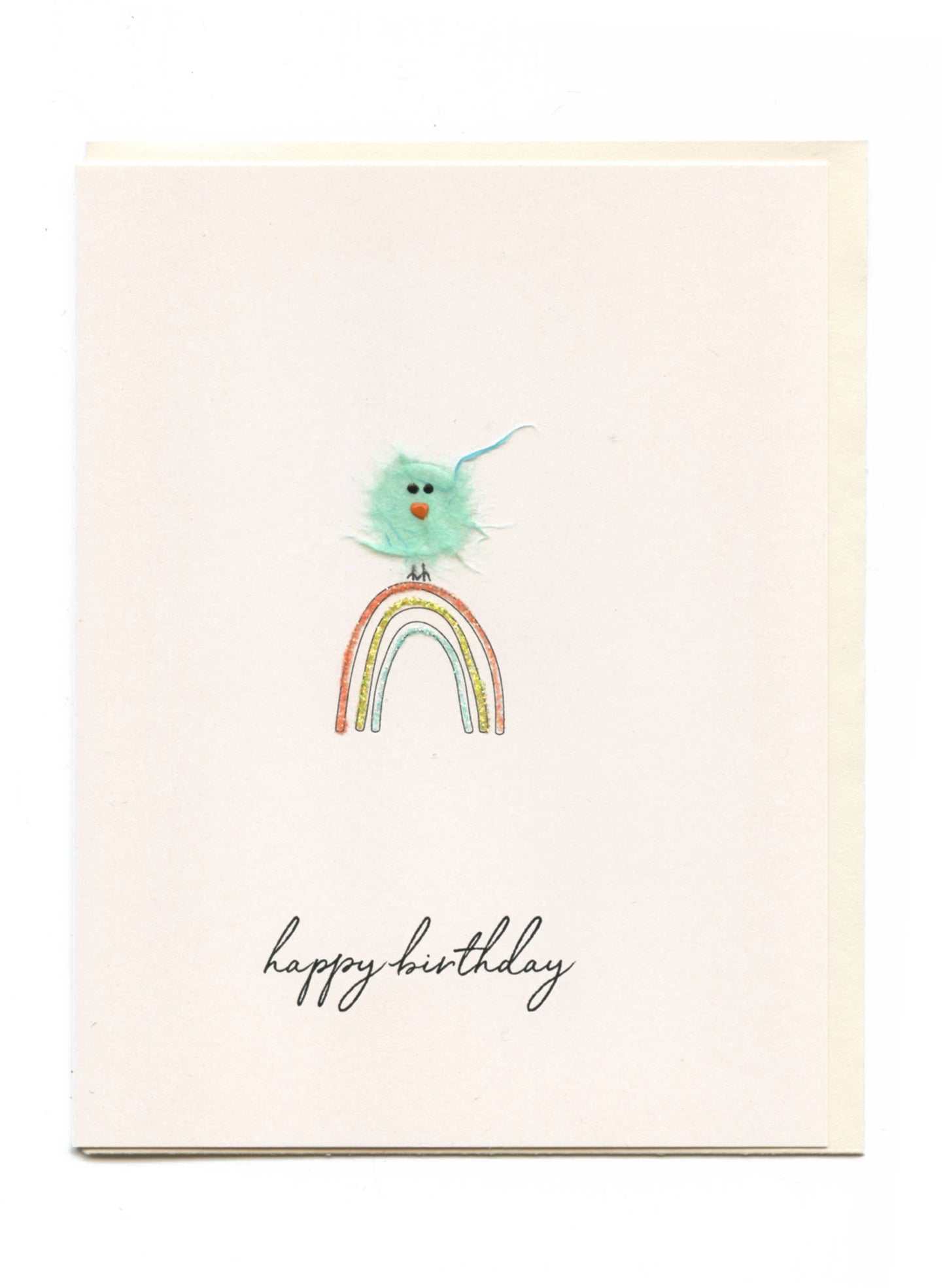 "Happy Birthday" Bird on Rainbow