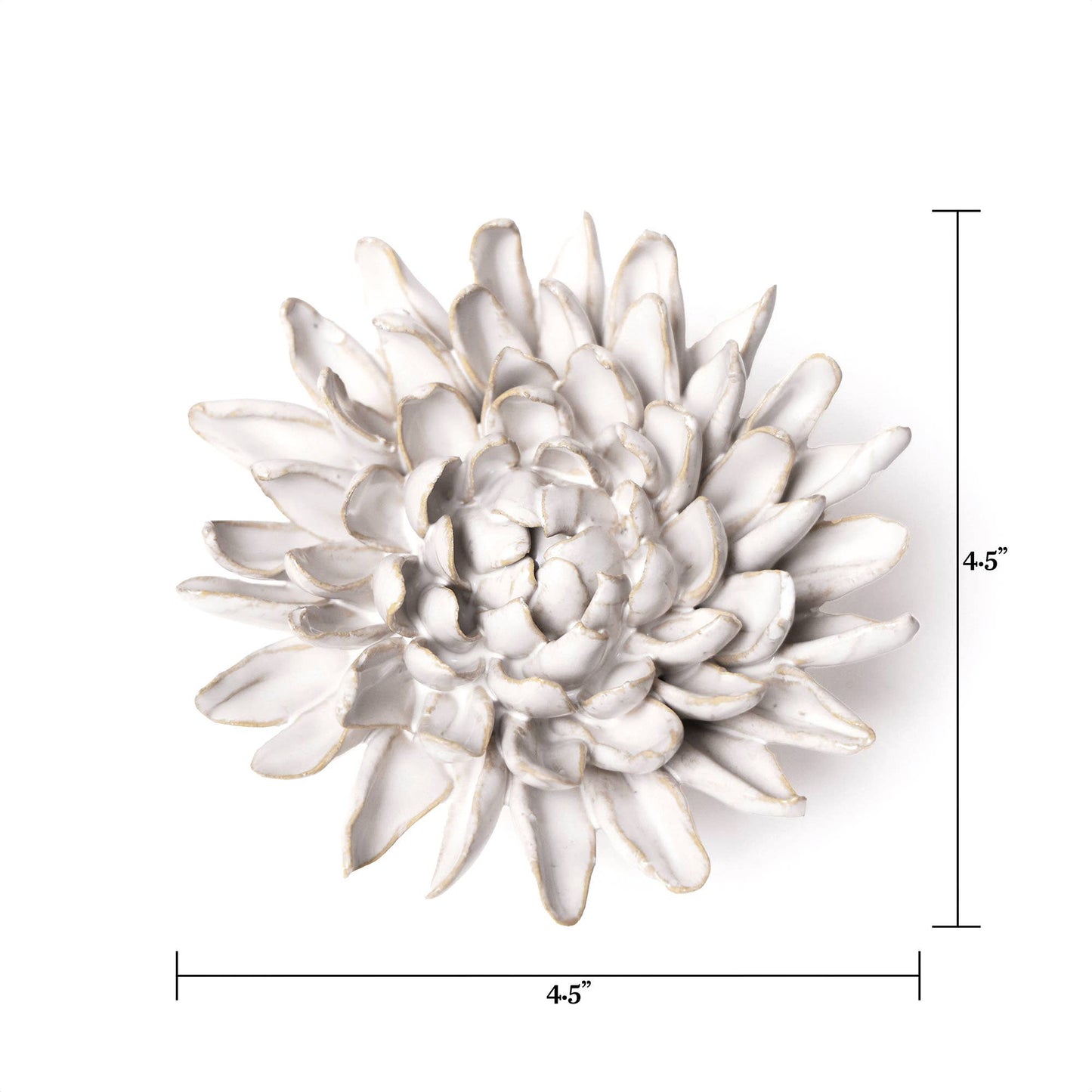 Coastal Ceramic Flowers: Ivory Rose