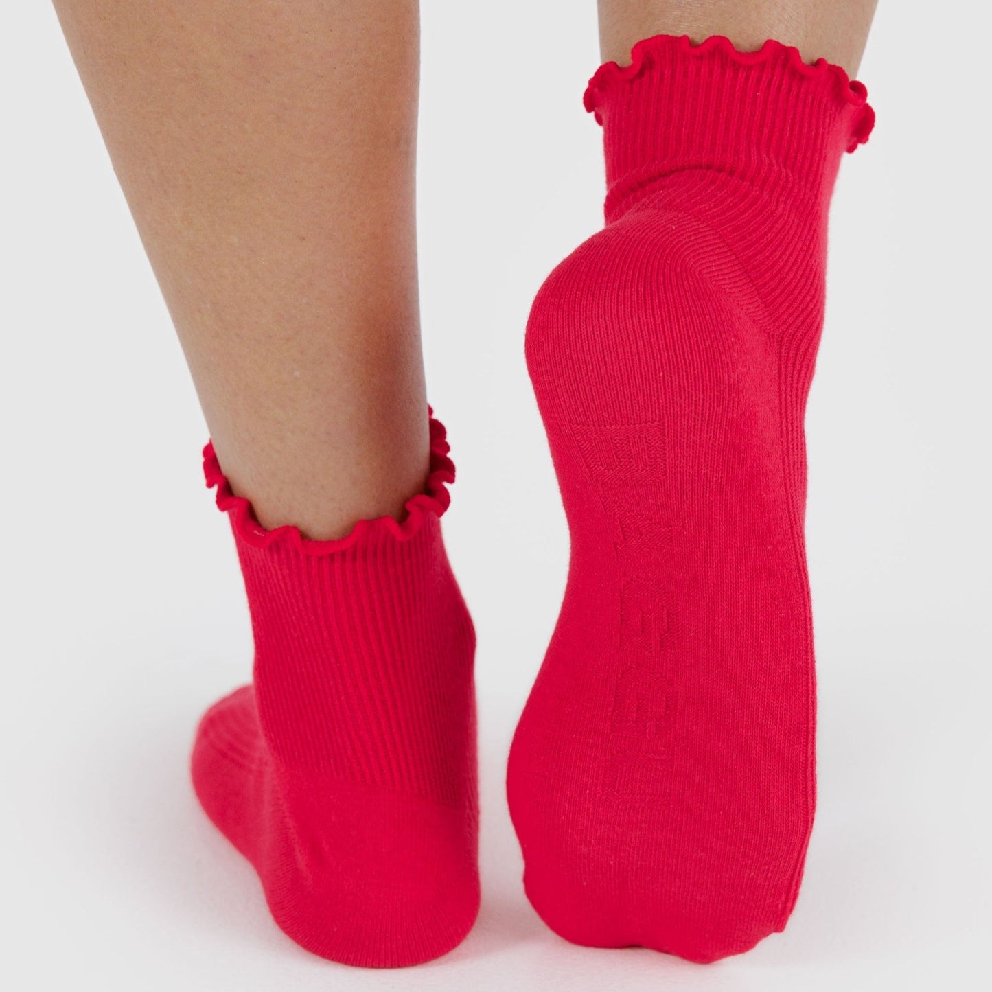Baggu - LETTUCE EDGE SOCK SET - LAVENDER & RED