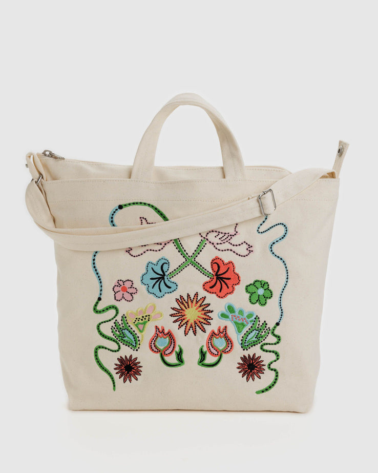 Duck Bag - Embroidered Birds - Horizontal