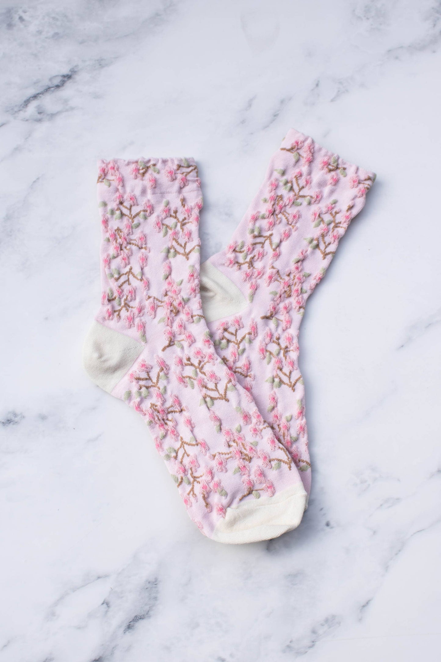 Socks - Spring Blossoms - Pink