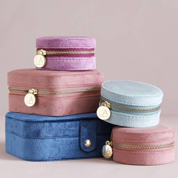 Jewellery Case - Mint Green Velvet