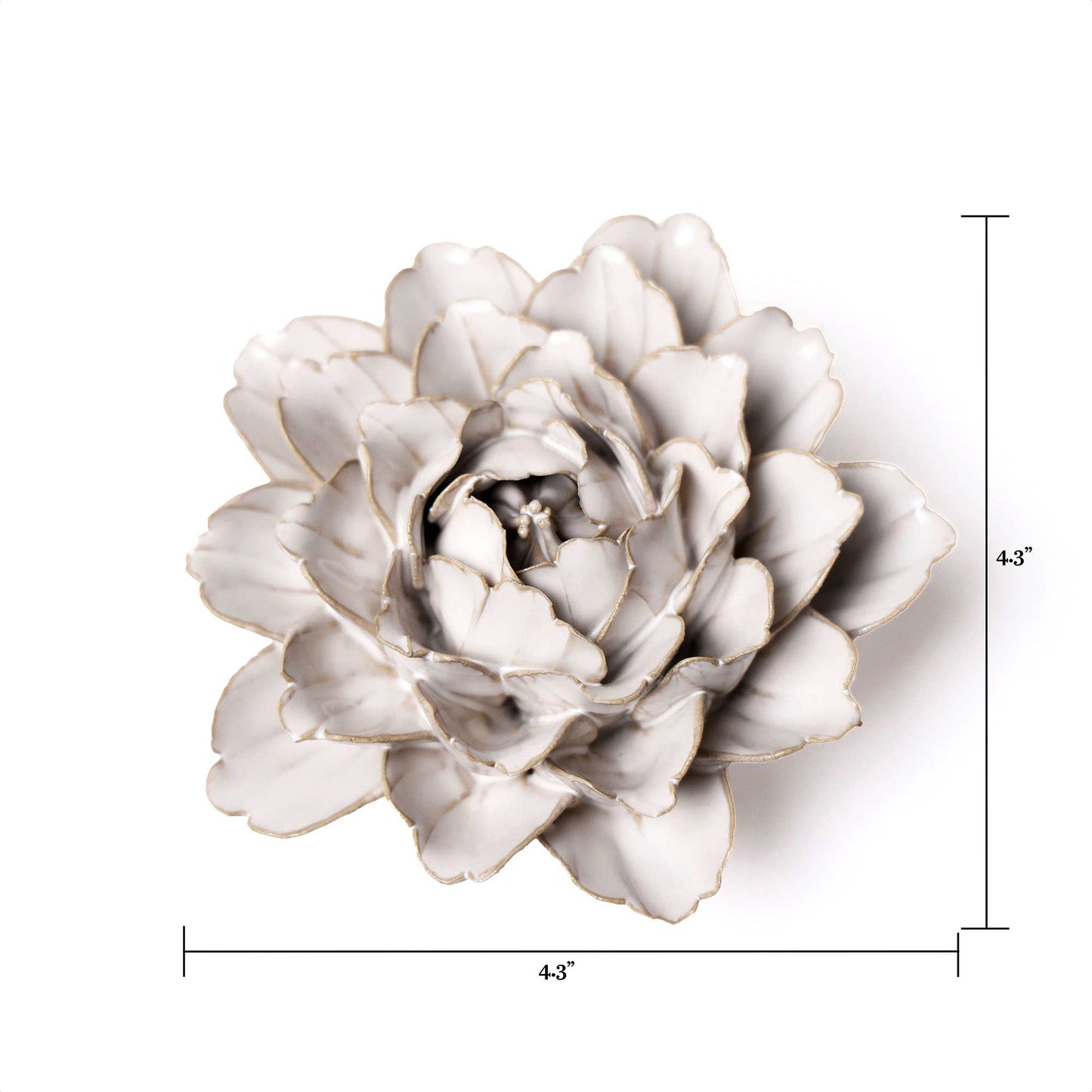 Coastal Ceramic Flowers: Ivory Rose