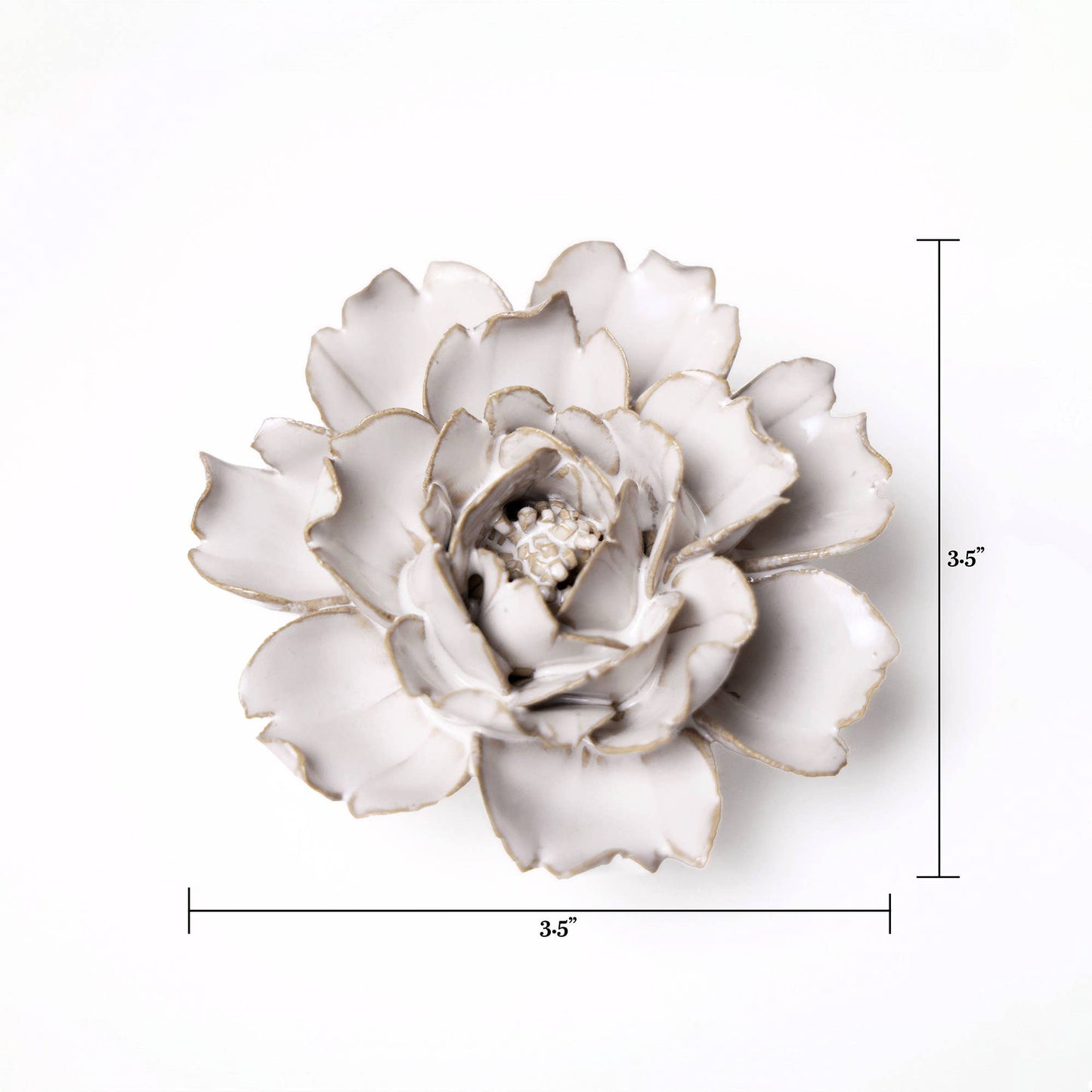 Coastal Ceramic Flowers: Ivory Rose