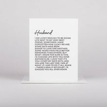 Letter to Husband