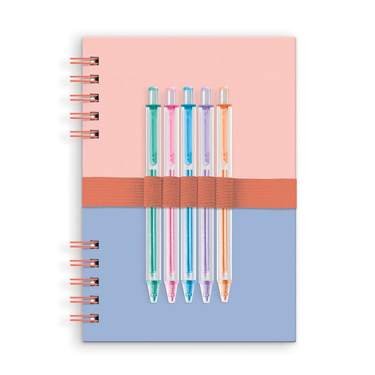 Notebook & Pen Set - Coral & Salt Water Harper Split-Spiral