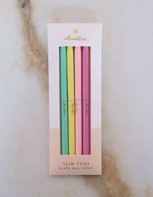 Slim Pens Set of Four | Pastel Brights
