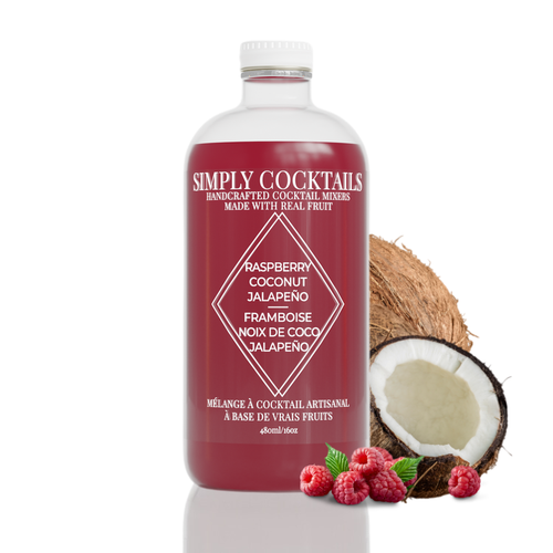 Simply Cocktails - Raspberry, Coconut, Jalapeño Margarita Mix - 16oz