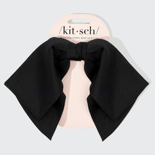 Kitsch - Recycled Fabric Bow Hair Clip 1pc- Black