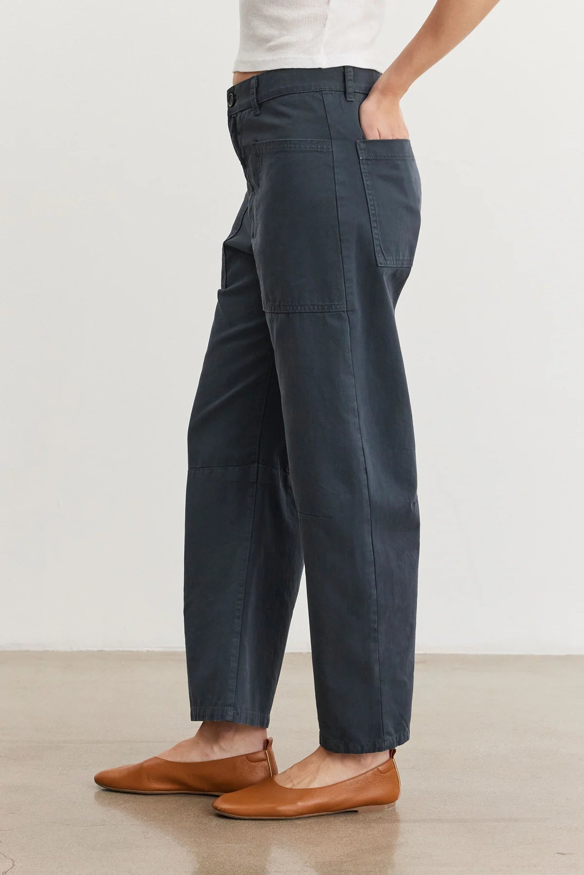 Jenny Graham Brylie Barrel Leg twill pant