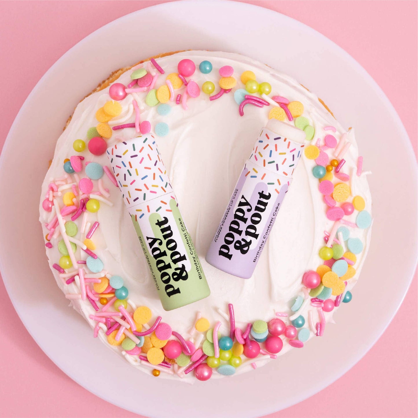 Poppy & Pout - Lip Balm - Birthday Confetti Cake