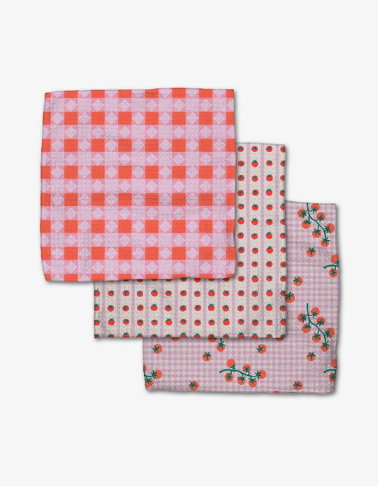 Geometry - Dishcloth Set - Quilt Tomato Harvest