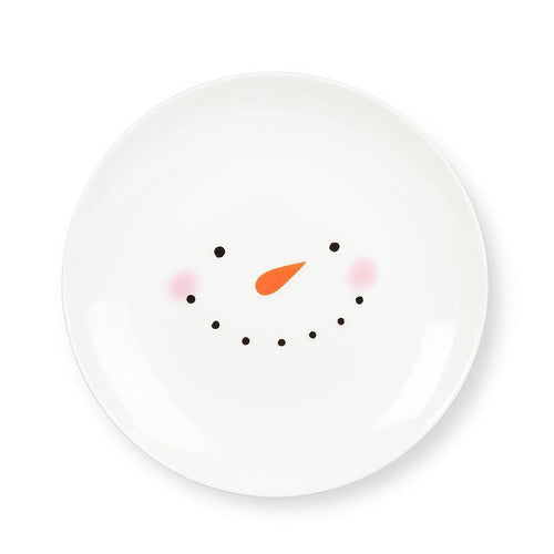 Snowman Face Appetizer Plate