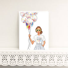 It's your Birthday! Colorful Birthday Greeting Card: Luxe Felt + White Envelope