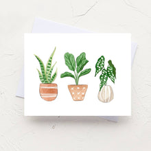 Plant Trio Botanical Everyday & Any Occasion Greeting Card: Luxe Felt + White Envelope