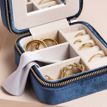 Jewellery Case - Navy Blue Velvet