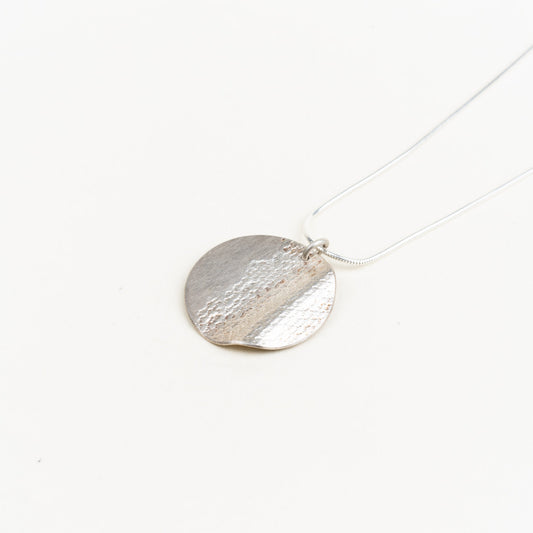 Lisa Fletcher - Sterling Silver Orbit Wave Textured Necklace