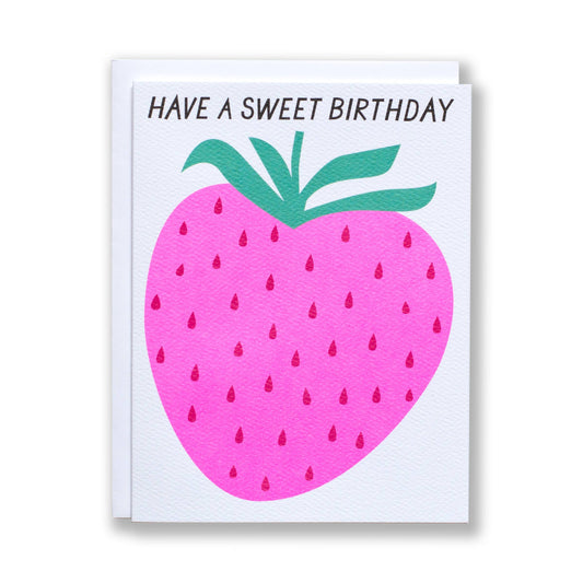 Birthday - Have a Sweet Birthday Card with Strawberry