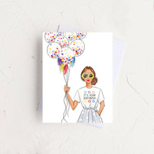 It's your Birthday! Colorful Birthday Greeting Card: Luxe Felt + White Envelope