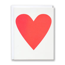 Neon Pink Heart Card: 5.5 x 4.25 inches