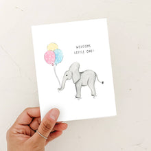 Welcome Little One! Newborn Baby Greeting Card: Luxe Felt + White Envelope