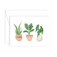 Plant Trio Botanical Everyday & Any Occasion Greeting Card: Luxe Felt + White Envelope