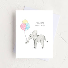 Welcome Little One! Newborn Baby Greeting Card: Luxe Felt + White Envelope