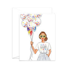 It's your Birthday! Colorful Birthday Greeting Card: Luxe Felt + White Envelope