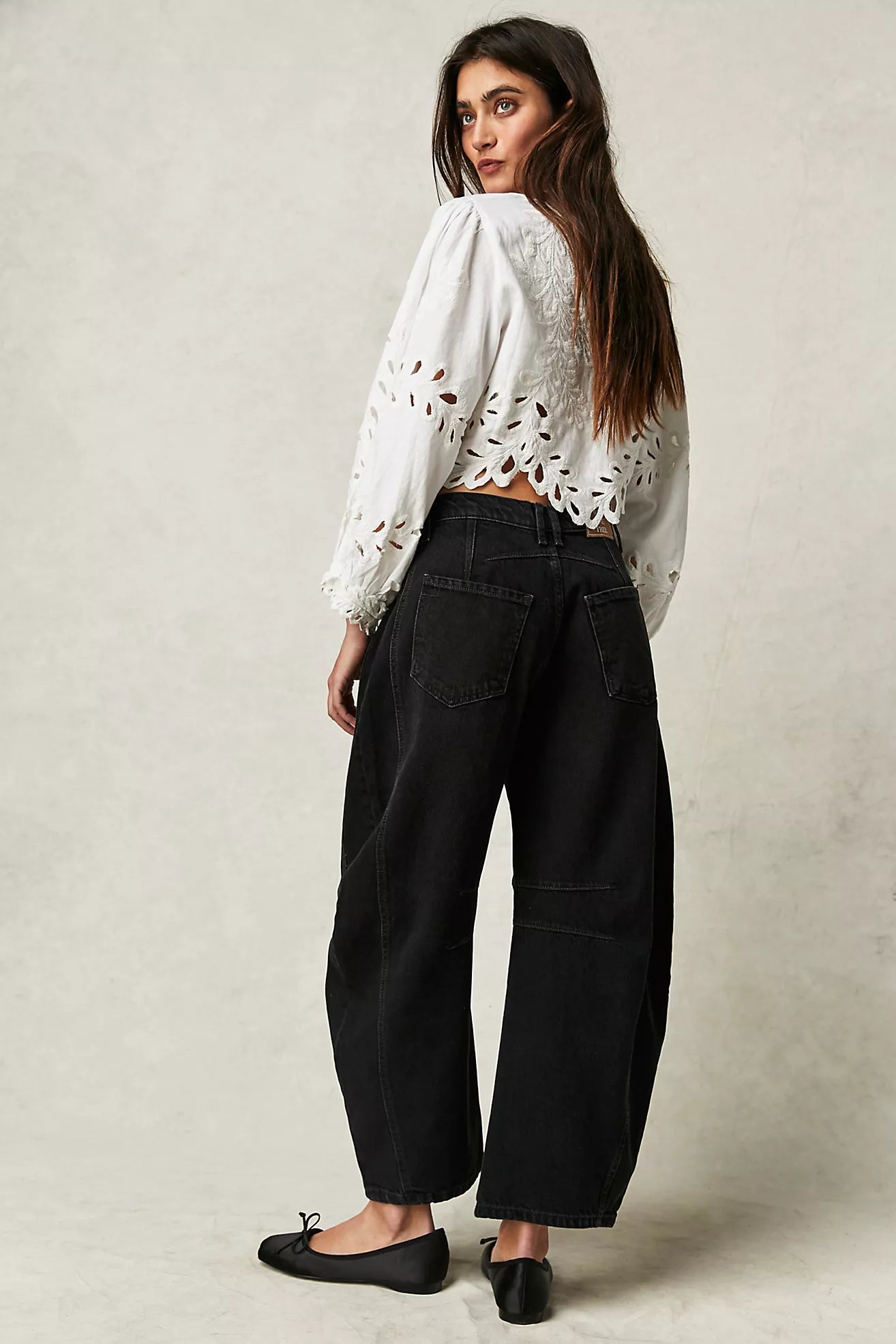 Free People - We The Free Good Luck Mid-Rise Barrel Jeans - Soundwave