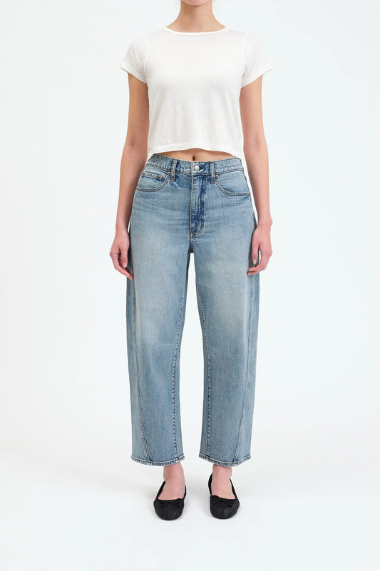 Daze Denim Westward barrel leg in Blur
