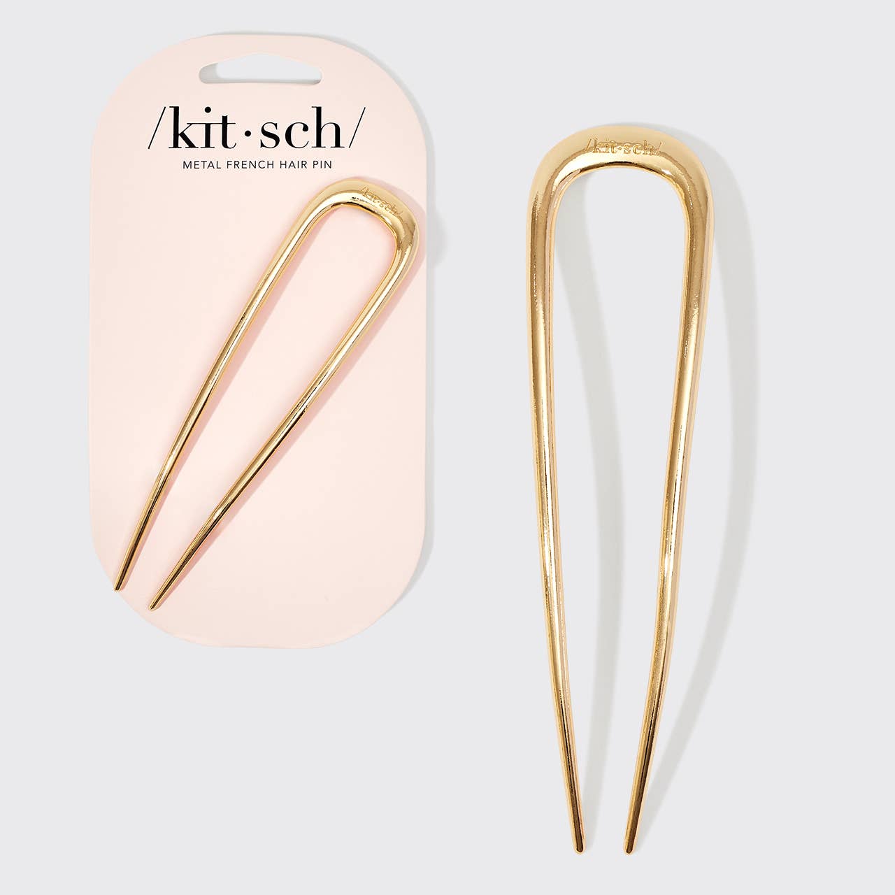 Kitsch - Metal French Hair Pin 1pc- Gold