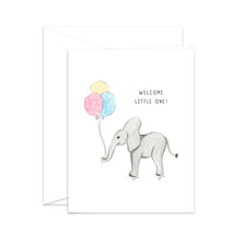 Welcome Little One! Newborn Baby Greeting Card: Luxe Felt + White Envelope