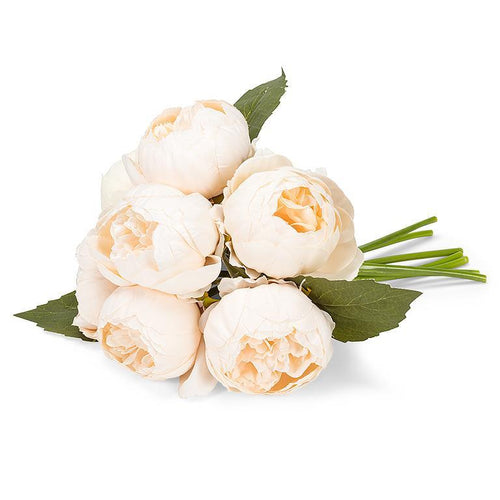 Full Peony Bouquet - Ivory