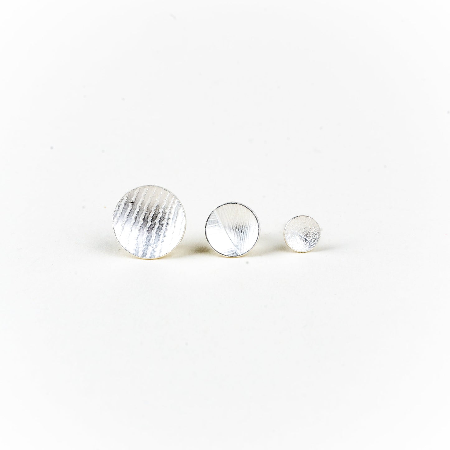 Lisa Fletcher - Sterling Silver Orbit Textured Studs